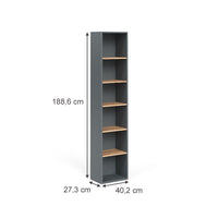 Vicco Mobile alto Antracite/quercia dorata 40.2 x 188.6 cm