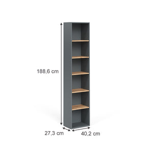 Vicco Mobile alto Antracite/quercia dorata 40.2 x 188.6 cm