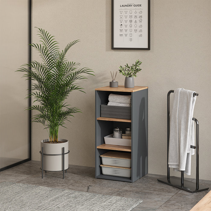 Vicco Mobiletto midi Antracite/quercia dorata 40.2 x 88.2 cm