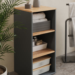 Vicco Mobiletto midi Antracite/quercia dorata 40.2 x 88.2 cm