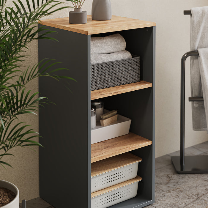 Vicco Mobiletto midi Antracite/quercia dorata 40.2 x 88.2 cm