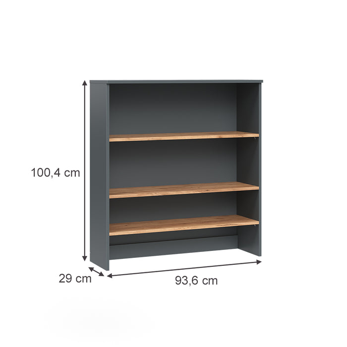 Vicco Mobile da bagno Antracite/quercia dorata 93.6 x 100.4 cm con ripiani aperti