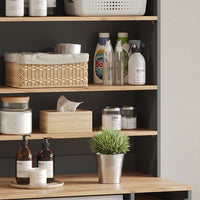 Vicco Mobile da bagno Antracite/quercia dorata 93.6 x 100.4 cm con ripiani aperti