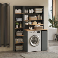 Vicco Mobile da bagno Antracite/quercia dorata 93.6 x 100.4 cm con ripiani aperti