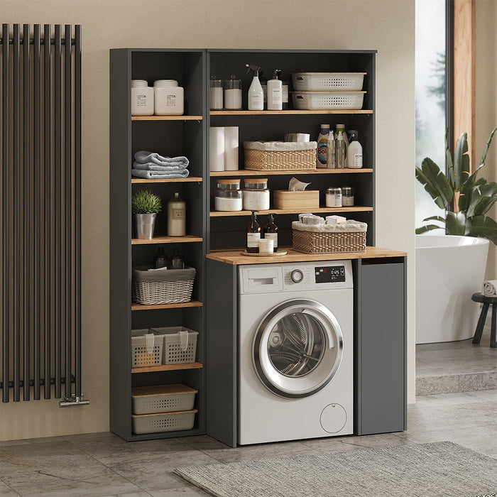 Vicco Mobile da bagno Antracite/quercia dorata 93.6 x 100.4 cm con ripiani aperti