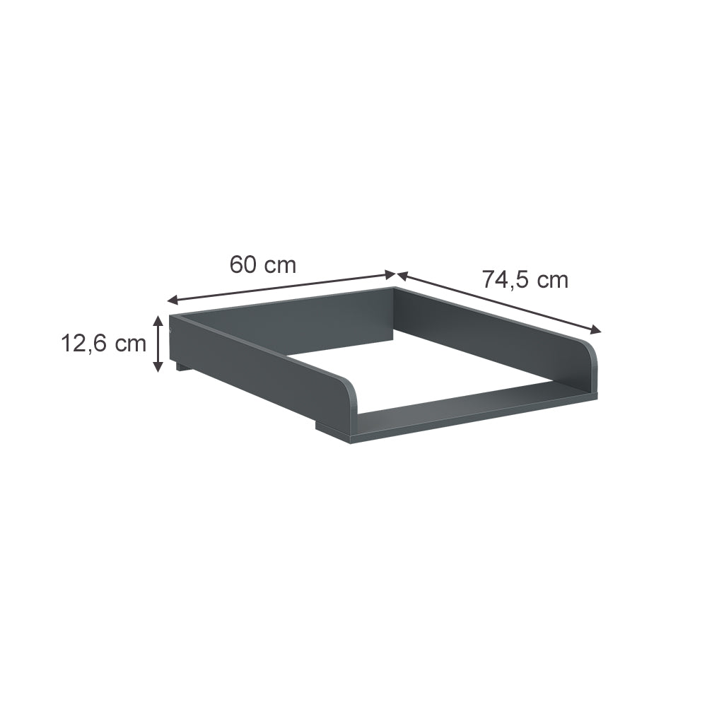 Vicco Piano fasciatoio Antracite 60 x 74.5 cm
