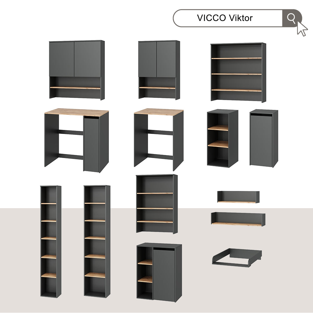 Vicco Piano fasciatoio Antracite 60 x 74.5 cm