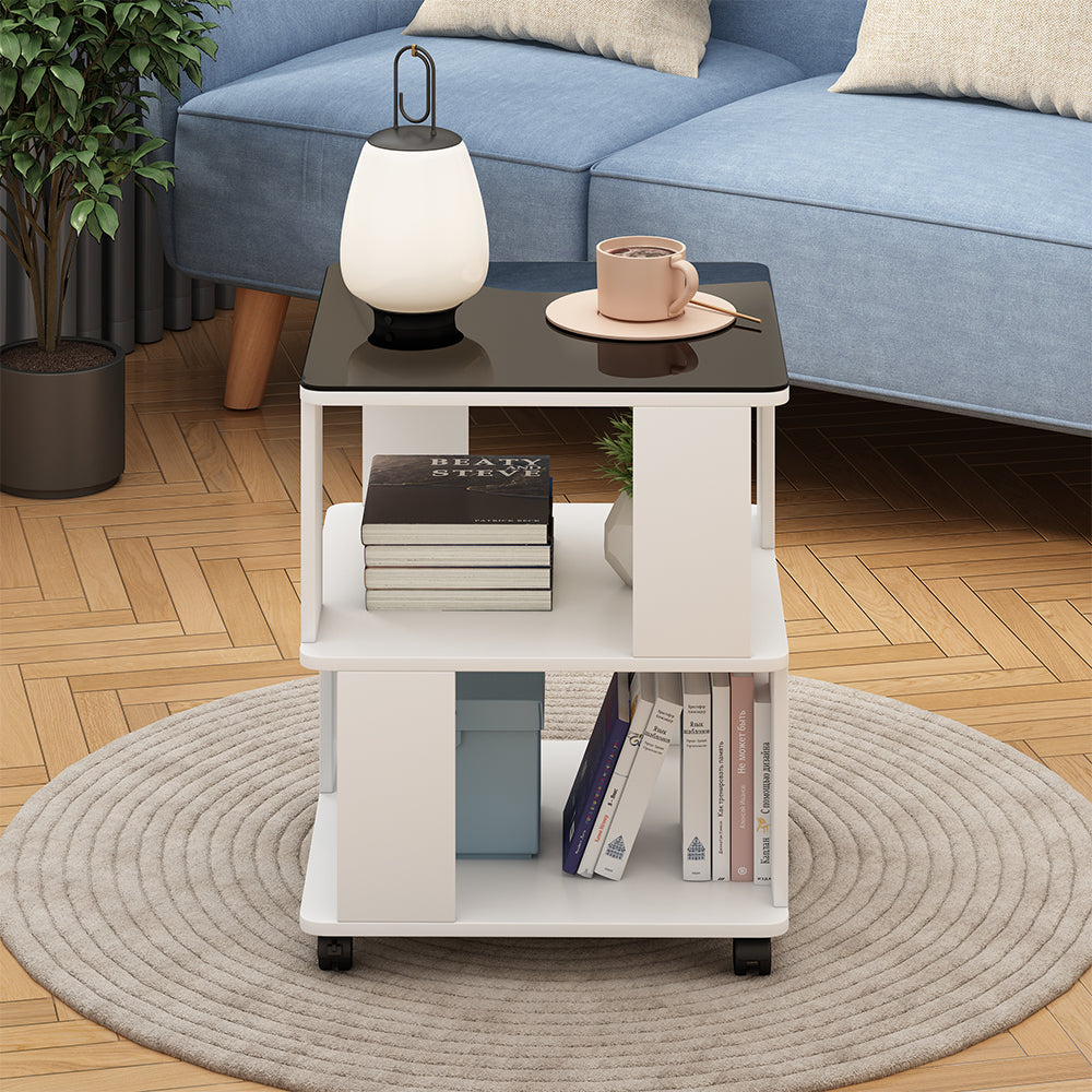 Vicco Tavolino Bianco/nero 50 x 50 cm