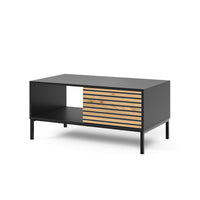 Vicco Tavolino Nero/quercia 90 x 50 cm con un cassetto