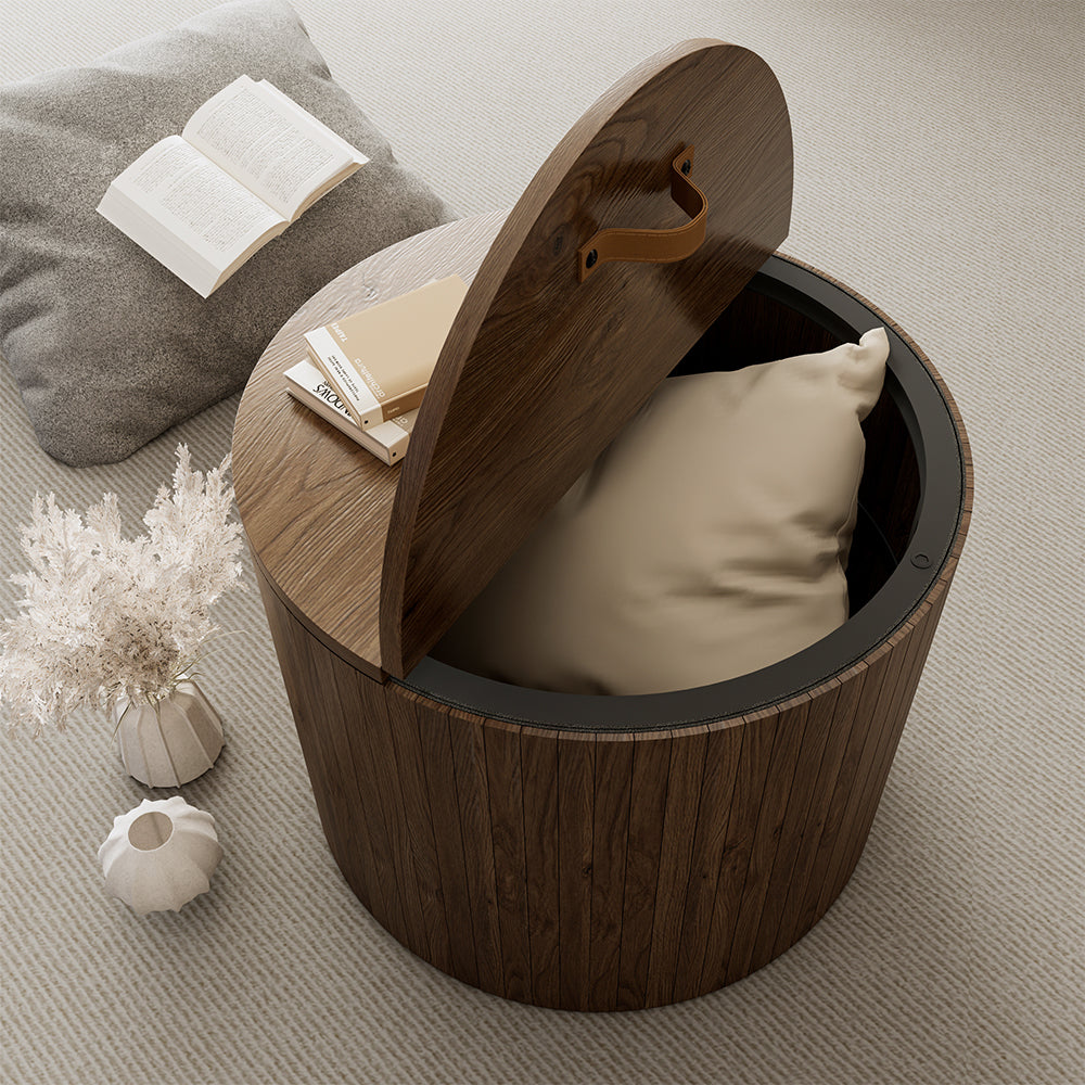 Vicco Set di tavolini Noce 48 x 48 cm 2 parti