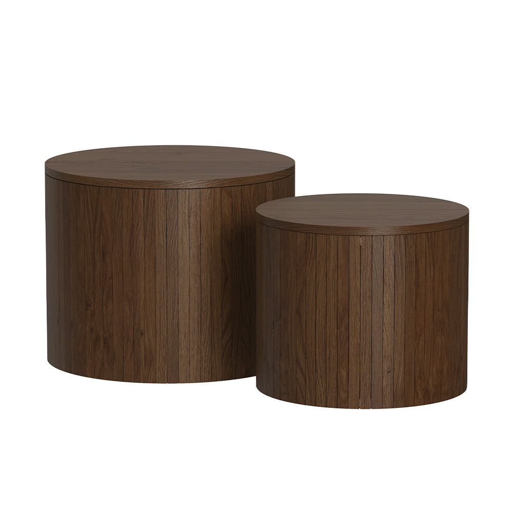 Vicco Set di tavolini Noce 48 x 48 cm 2 parti