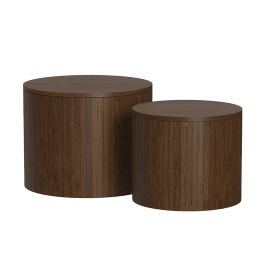 Vicco Set di tavolini Noce 48 x 48 cm 2 parti