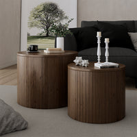 Vicco Set di tavolini Noce 48 x 48 cm 2 parti