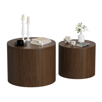 Vicco Set di tavolini Noce 48 x 48 cm 2 parti