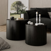 Vicco Set di tavolini Quercia/nero 48 x 48 cm 2 parti