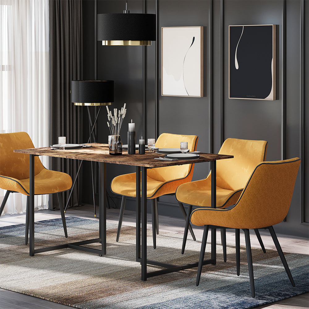 Vicco Tavolo da pranzo Rovere rustico/nero 140 x 80 cm