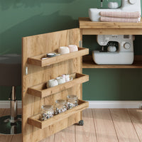 Vicco Tavolo da cucito Rovere 118 x 77.5 cm con 3 ripiani