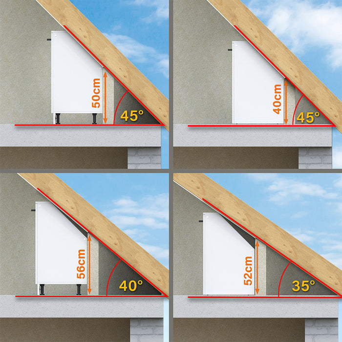 Vicco Set di mobili sottotetto Quercia dorata 120 x 81.6 cm Set di 2