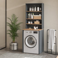 Vicco Mobile lavatrice Antracite/quercia dorata 66 x 88.2 cm 2 parti con ripiano