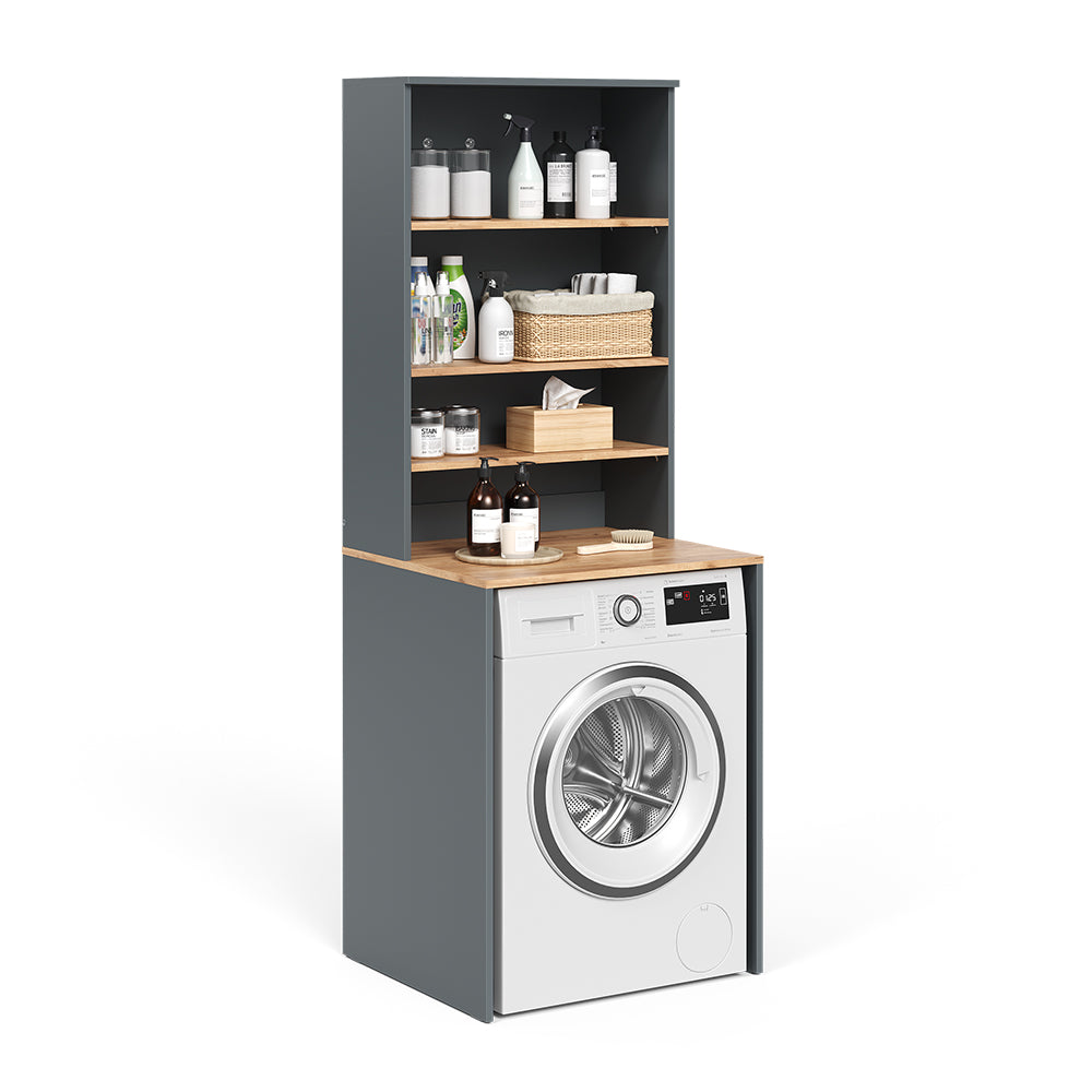 Vicco Mobile lavatrice Antracite/quercia dorata 66 x 88.2 cm 2 parti con ripiano