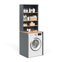 Vicco Mobile lavatrice Antracite/quercia dorata 66 x 88.2 cm 2 parti con ripiano