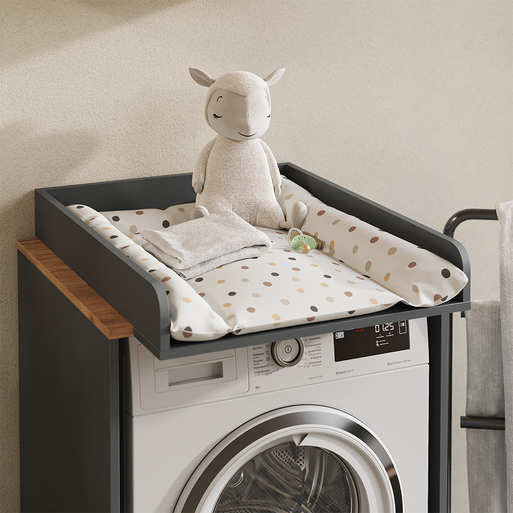 Vicco Mobile lavatrice Antracite/quercia dorata 68 x 88.2 cm 2 parti con fasciatoio