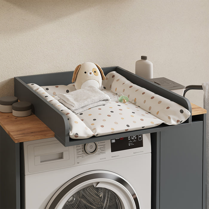 Vicco Mobile lavatrice Antracite/quercia dorata 93.6 x 88.2 cm 2 parti con fasciatoio