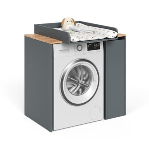 Vicco Mobile lavatrice Antracite/quercia dorata 93.6 x 88.2 cm 2 parti con fasciatoio