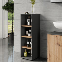 Vicco Mobiletto midi Antracite/Artisan 30 x 95 cm 4 vani portaoggetti