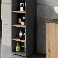 Vicco Mobiletto midi Antracite/Artisan 30 x 95 cm 4 vani portaoggetti