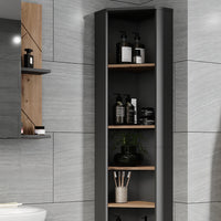 Vicco Mobile alto ad angolo Antracite/Artisan 33 x 192 cm 7 scomparti