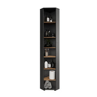 Vicco Mobile alto ad angolo Antracite/Artisan 33 x 192 cm 7 scomparti
