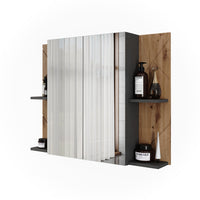 Vicco Armadio a specchio per il bagno Antracite/Artisan 100 x 75 cm con 2 porte