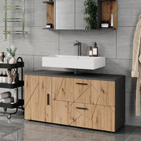 Vicco Mobiletto per lavabo Antracite/Artisan 120.1 x 60.6 cm con 2 cassetti e 1 anta