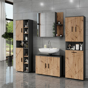 Vicco Mobili alti  Antracite/Artisan 50 x 172 cm con 3 porte