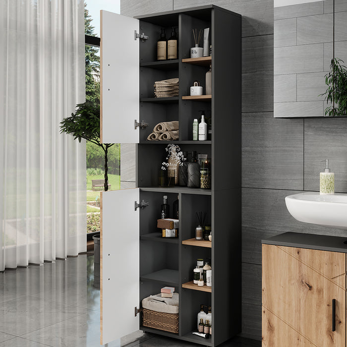 Vicco Mobile alto Antracite/Artisan 50 x 172 cm con 2 porte