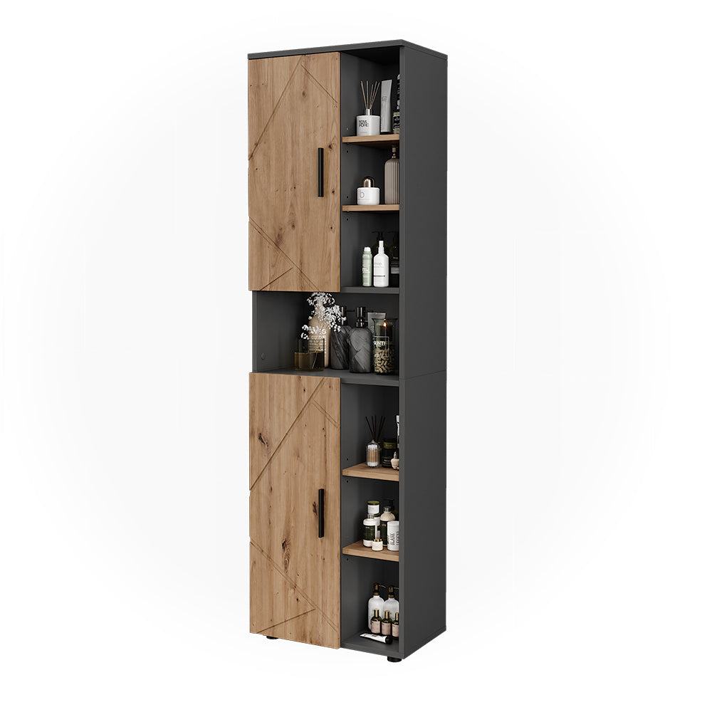 Vicco Mobile alto Antracite/Artisan 50 x 172 cm con 2 porte