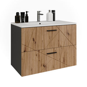 Vicco Mobiletto per lavabo Antracite/Artisan 80 x 57 cm Mobiletto per lavabo