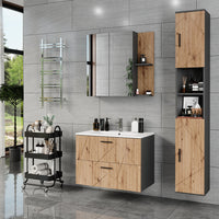 Vicco Mobile alto Antracite/Artisan 30 x 190 cm con 2 porte