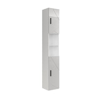 Vicco Mobile alto Bianco/bianco lucido 30 x 190 cm con 2 porte