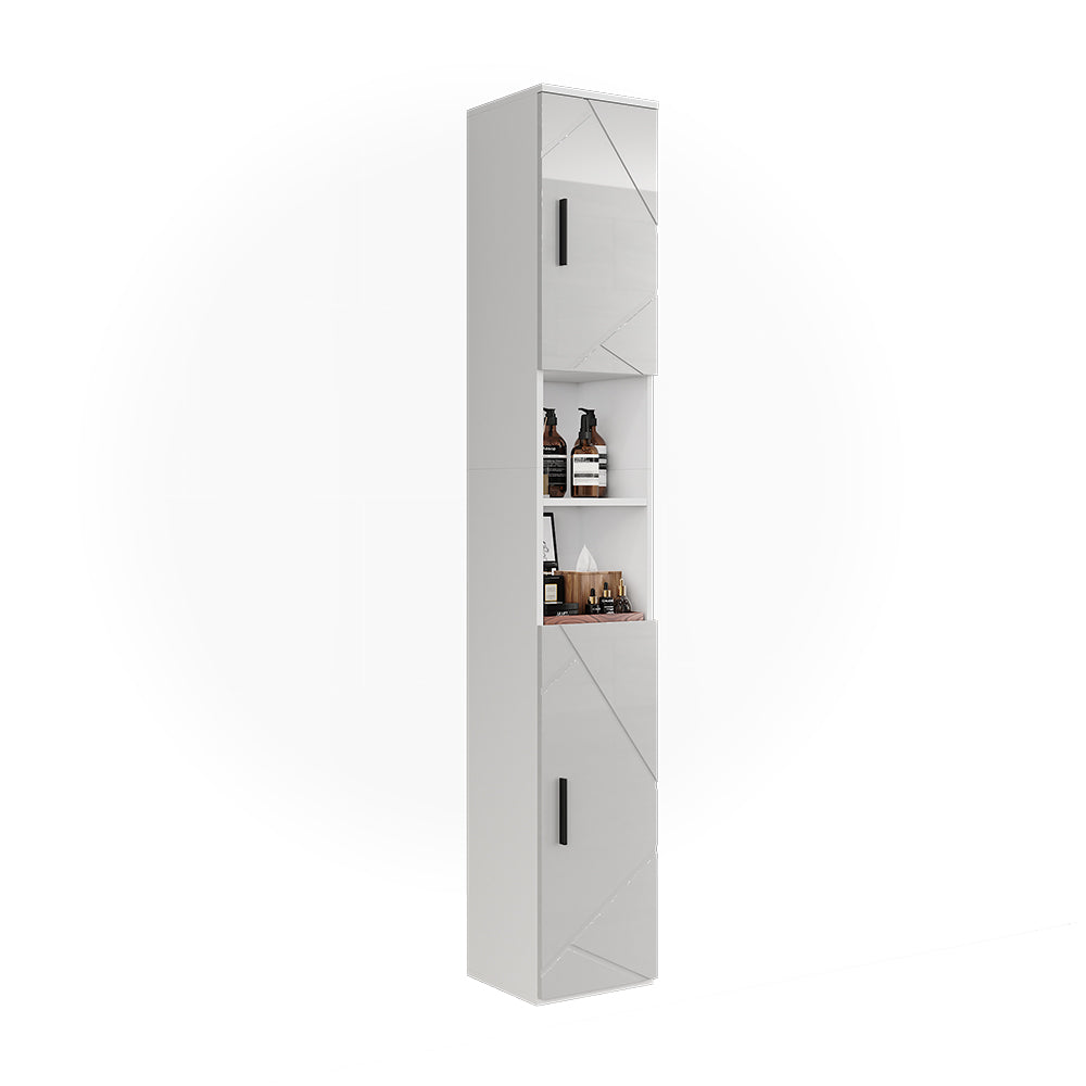 Vicco Mobile alto Bianco/bianco lucido 30 x 190 cm con 2 porte
