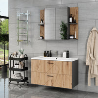 Vicco Set di mobili da bagno Antracite/Artisan 3 parti