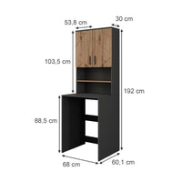 Vicco Mobile lavatrice Antracite 68 x 88.5 cm 2 parti