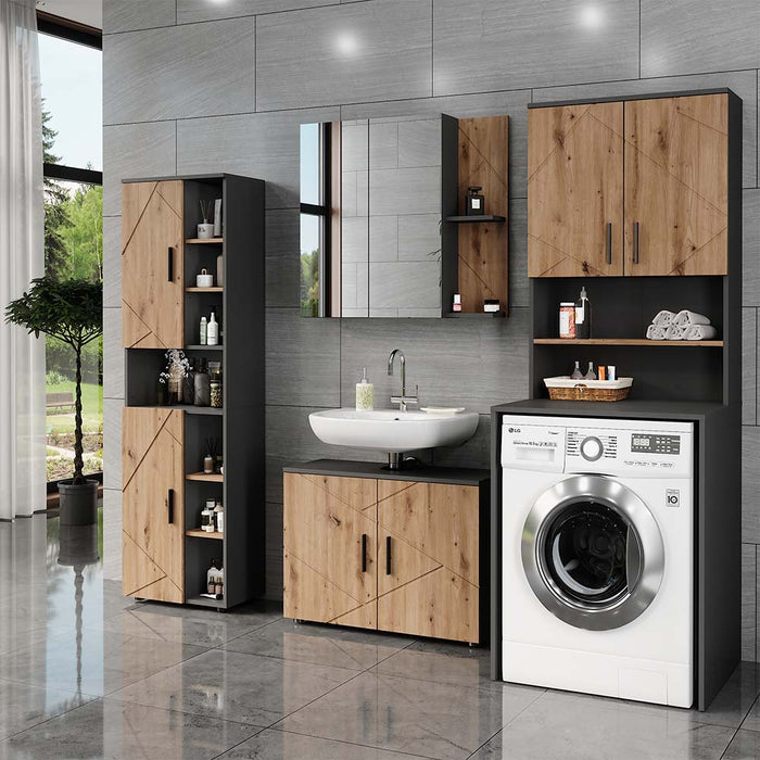 Vicco Mobile lavatrice Antracite 68 x 88.5 cm 2 parti