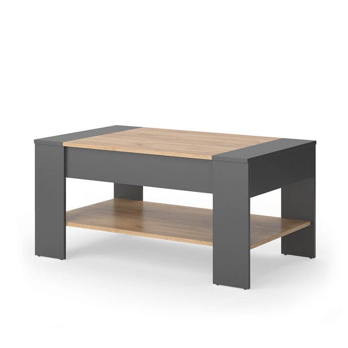 Vicco Tavolino Quercia dorata/antracite 99.6 x 58.8 cm con cassetto