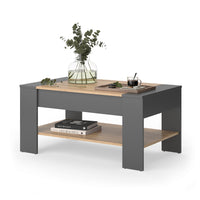 Vicco Tavolino Quercia dorata/antracite 99.6 x 58.8 cm con cassetto