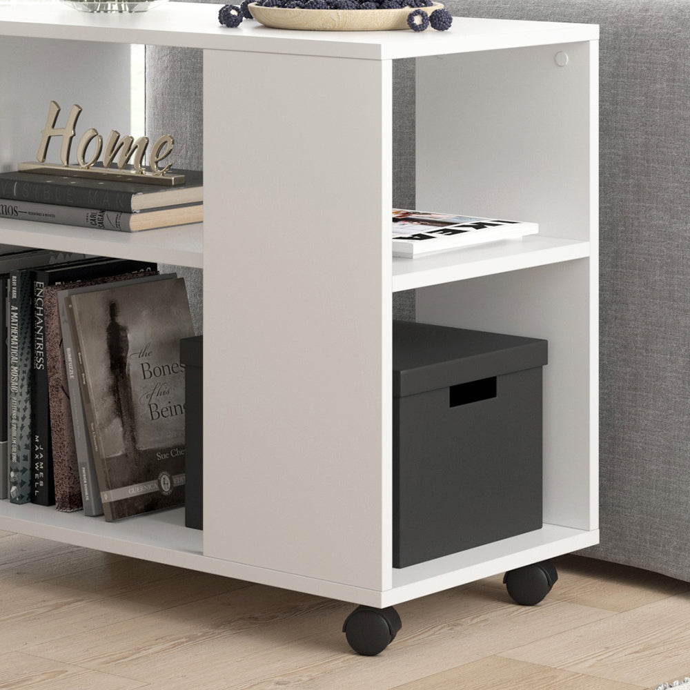 Vicco Tavolino Bianco 70 x 36.6 cm con rotelle