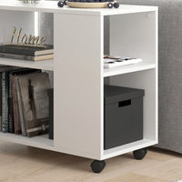 Vicco Tavolino Bianco 70 x 36.6 cm con rotelle