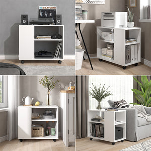 Vicco Tavolino Bianco 70 x 36.6 cm con rotelle