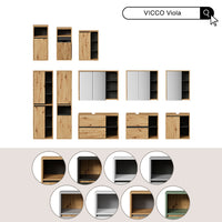 Vicco Set mobili bagno Bianco 4 parti